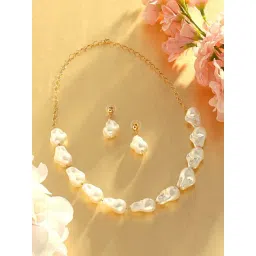 Zaveri Pearls Gold Tone Artificial Beads Embellished Necklace & Earring Set for Women-picture-35