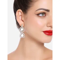 Zaveri Pearls Gold Tone Artificial Stones & Austrian Diamonds Dangler Earring-ZPFK16593-picture-24