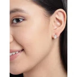 Zaveri Pearls Gold Tone Cubic Zirconia & Pearl Contemporary Brass Stud Earrings - ZPFK9517-picture-14