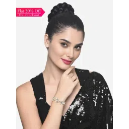 Zaveri Pearls Gold Tone Dazzling Austrian Diamonds & Kundan Ethnic Bracelet-ZPFK16407-picture-20