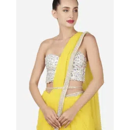 Zaveri Pearls Gold Tone Dazzling Kundan & Beads Embellished Sleek Kamarbandh-ZPFK16126-picture-41