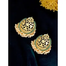 Zaveri Pearls Golden Alloy Chand Bali Earrings-picture-22