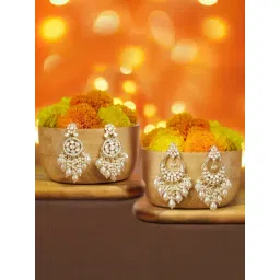 Zaveri Pearls Golden Alloy Earrings for Women-picture-15