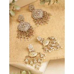 Zaveri Pearls Golden Alloy Earrings for Women-picture-15