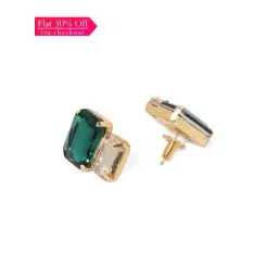 Zaveri Pearls Green & Golden Alloy Drop Earrings-picture-28