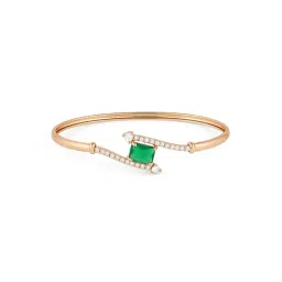 Zaveri Pearls Green Cubic Zirconia Contemporary Dazzling Bangle Style Kada Bracelet-picture-31