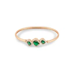 Zaveri Pearls Green Cubic Zirconia Contemporary Dazzling Bangle Style Kada Bracelet-picture-32