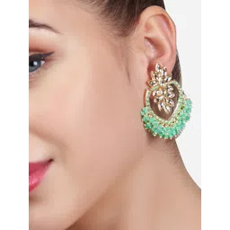 Zaveri Pearls Green Meenakari Chandbalis-picture-35