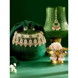 Zaveri Pearls Pink & Green Alloy Sets for Women-picture-25