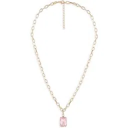 zaveri pearls Pink Dazzling Stone Embellished Contemporary Classy Pendant & Chain For Women-ZPFK17203-picture-12