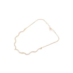 Zaveri Pearls Rose Gold Contemporary Cubic Zirconia Sleek Necklace-ZPFK15269 image 5