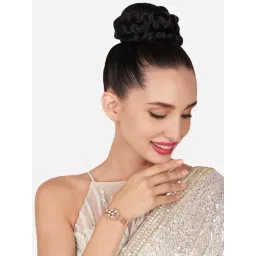 Zaveri Pearls Rose Gold Dazzling Cubic Zirconia Brass Bangle Style Bracelet-ZPFK16200-picture-39