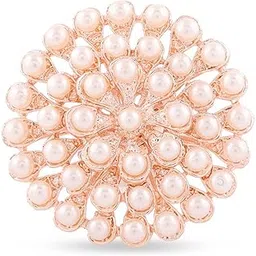 zaveri pearls Rose Gold Flower Shape Pearls Studded Adjustable Finger Ring For Women-ZPFK14493-picture-47
