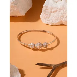 Zaveri Pearls Rose Gold Tone Dazzling Cubic Zirconia Diamond Shape Brass Kada Bracelet-ZPFK17660-picture-33