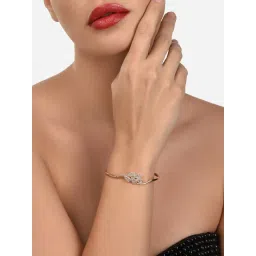 Zaveri Pearls Set of 2 Rose Gold Cubic Zirconia Brass Kada Bracelets-ZPFK13377 image 3