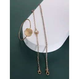 Zaveri Pearls Set of 3 Gold Tone Dazzling Diamonds Embellished Stack Bracelets-ZPFK14548-picture-46