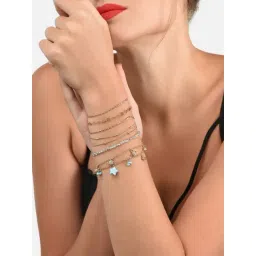 Zaveri Pearls Set of 8 Gold Tone Contemporary Classy Stackable Bracelets-ZPFK11576-picture-22