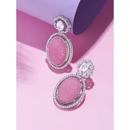 Zaveri Pearls Silver Plated Contemporary Drop Earrings-picture-16