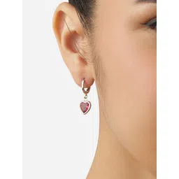 Zaveri Pearls Silver-Plated Cubic Zirconia Contemporary Drop Earrings-picture-20