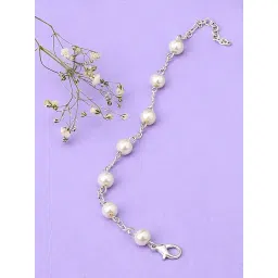 Zaveri Pearls Silver Tone Contemporary Party Bling Pearls Bracelet-ZPFK10444-picture-14