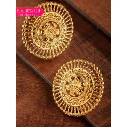 Zaveri Pearls Splendid Gold Look Finely Detailed Stud Earrings-ZPFK9369-picture-18