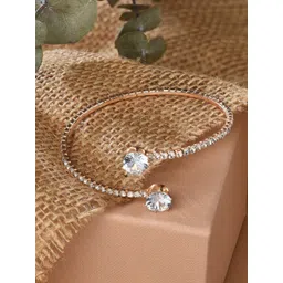 Zaveri Pearls Women Gold-Toned Gold-Plated Kada Bracelet-picture-13