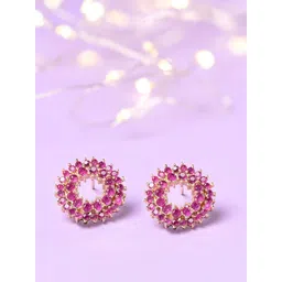 Zaveri Pearls Women Pink Contemporary Studs Earrings-picture-11
