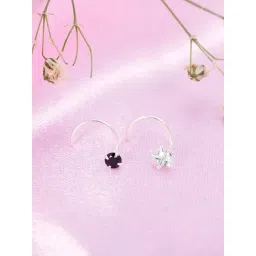 Zavya 925 Silver Minimal Nose Pin for Women - Set of 2-picture-43