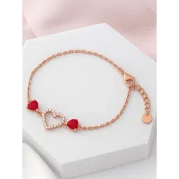 Zavya 925 Silver Rose Gold Bracelet for Women-picture-45