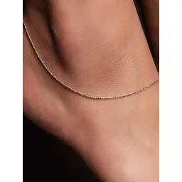 Zavya 92.5 Sterling Silver Anklet for Women in Rose Gold-Plating-picture-26