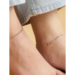 Zavya 92.5 Sterling Silver Anklet for Women (Pair of Anklets) in Gold-Plating-picture-23