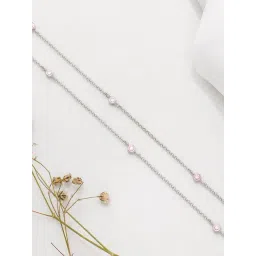 Zavya 92.5 Sterling Silver Anklet for Women (Pair of Anklets) in Rhodium-Plating-picture-36