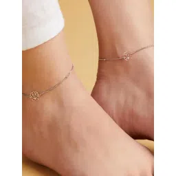 Zavya 92.5 Sterling Silver Anklet for Women (Pair of Anklets) in Rhodium-Plating-picture-22