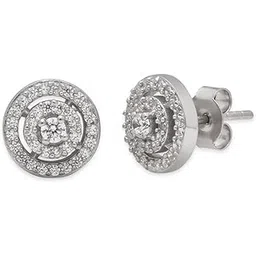 zavya 925 Sterling Silver Cubic Zirconia Minimal Silver Plating Stud Earrings | | Gift for Women and Girls | With Certificate of Authenticity and 925 Hallmark-picture-39