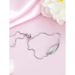 Zavya 92.5 Sterling Silver Eternal Leafy Foliage Flexible Fit Bracelet for Women-picture-17