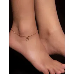 Zavya 92.5 Sterling Silver Moon & Star Anklet for Women-picture-31