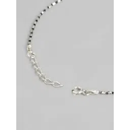 Zavya 92.5 Sterling Silver Radiant Charms -Plated Pair of Anklet with Beads image 4