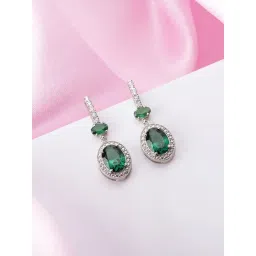 Zavya 925 Sterling Silver Radiant Star Rhodium Drop Earrings For Women-picture-42