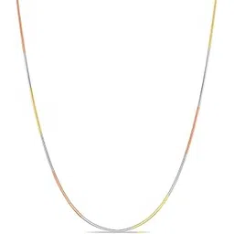 zavya 925 Sterling Silver Triple Tone Plated Sleek & Supple Snake Chain | Gift for Men and Boys | With Certificate of Authenticity and 925 Hallmark-picture-15
