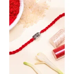 Zavya 92.5 Sterling Silver Trishul & Damru Rakhi with Roli Chawal for Bhai-picture-36