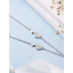 Zavya Beating Heart 92.5 Sterling Silver Bracelet - Set of 2-picture-40