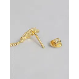 Zavya Chic Glitter Gold-Plated 925 Sterling Silver Drop Earrings image 5