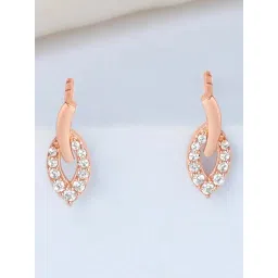 Zavya Delicate Leaf Rose Gold Plated 925 Sterling Silver Earrings-picture-38