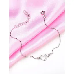 zavya Heartfelt Infinity Rhodium-Plated 925 Sterling Silver Bracelet-picture-11