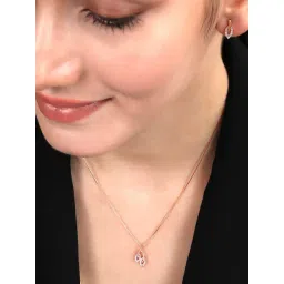 Zavya Leaf Whisper Rose Gold Plated 925 Sterling Silver Jewelry Set-picture-12