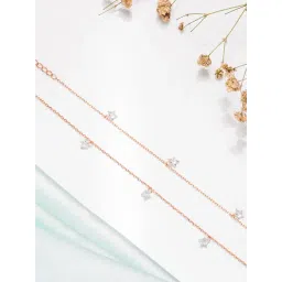 Zavya Star Rose Gold-Plated 92.5 Sterling Silver Anklet - Set of 2-picture-30