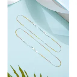 zavya Sterling Silver Cable Chain Anklet-picture-32