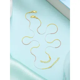 Zavya Triple Tone Classic 92.5 Sterling Silver Rope Chain Anklet - Set of 2-picture-37