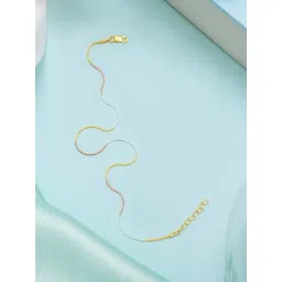 Zavya Triple Tone Classic 92.5 Sterling Silver Rope Chain Single Anklet-picture-39