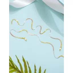 Zavya Triple Tone Sleeky 92.5 Sterling Silver Anklet - Set of 2-picture-29